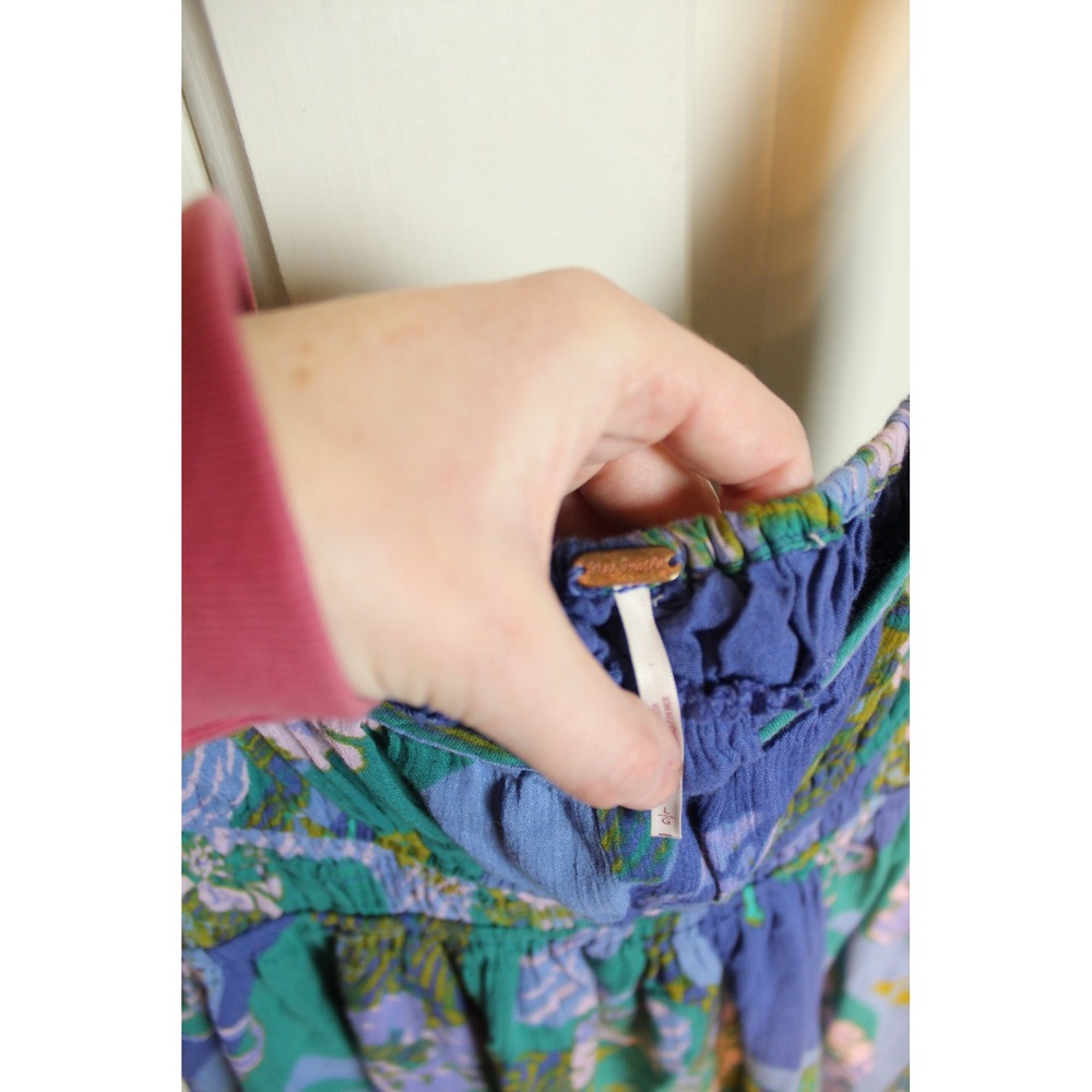 Free People Blue & Green Floral Mini Dress - Picture 4 of 6